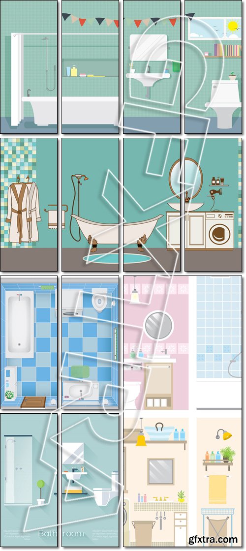 Bathroom Interior - Vector