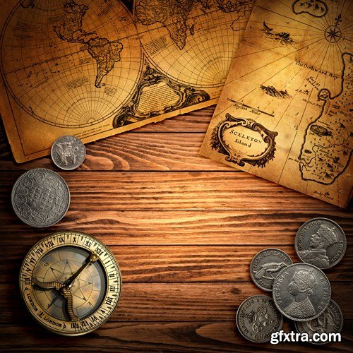 Old Maps & Compasses, 25xUHQ JPEG