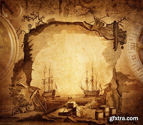 Old Maps & Compasses, 25xUHQ JPEG
