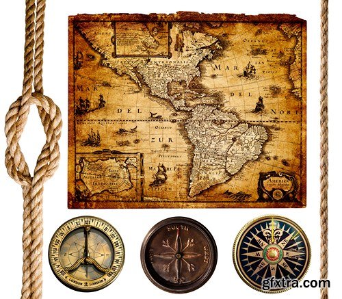 Old Maps & Compasses, 25xUHQ JPEG