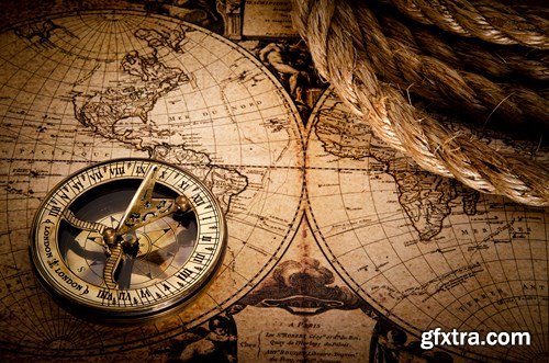 Old Maps & Compasses, 25xUHQ JPEG