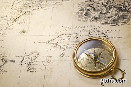 Old Maps & Compasses, 25xUHQ JPEG