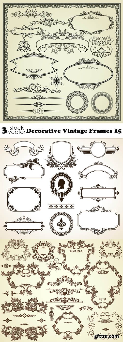 Vectors - Decorative Vintage Frames 15