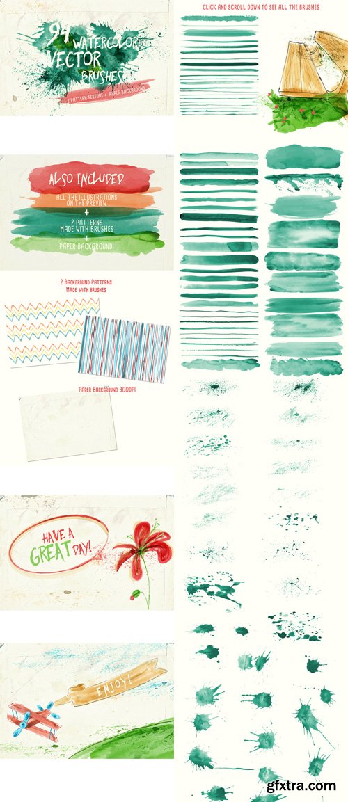 CM - Watercolor Vector Art Brushes 136007 CM - Watercolor Vector Art Brushes 136007