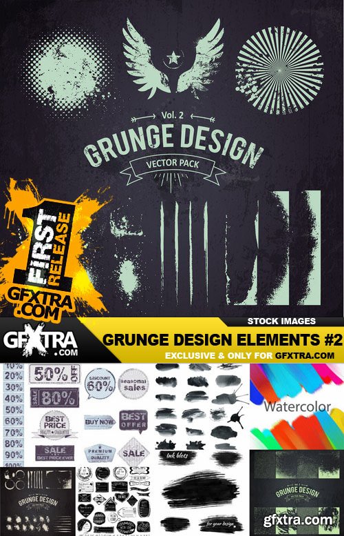 Grunge Design Elements #2 - 25 Vector