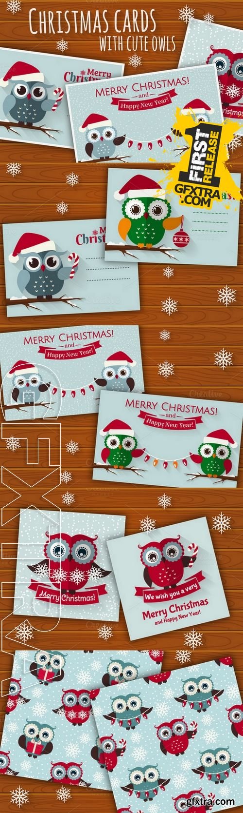 Christmas Set with Cute Owls - CM 135133