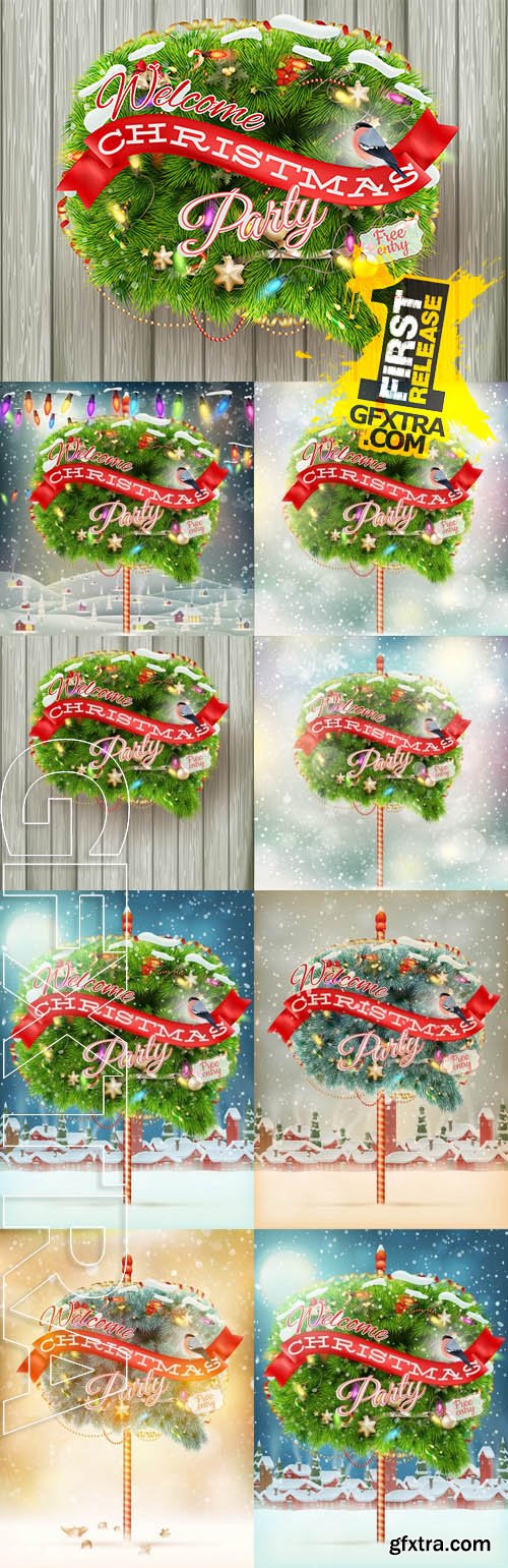 Vector - Christmas Fir Tree - Bubble for Speech