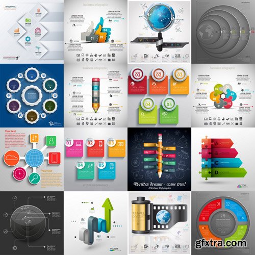 Infographics Design Elements#71 - 25 Vector
