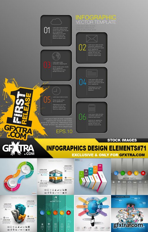 Infographics Design Elements#71 - 25 Vector
