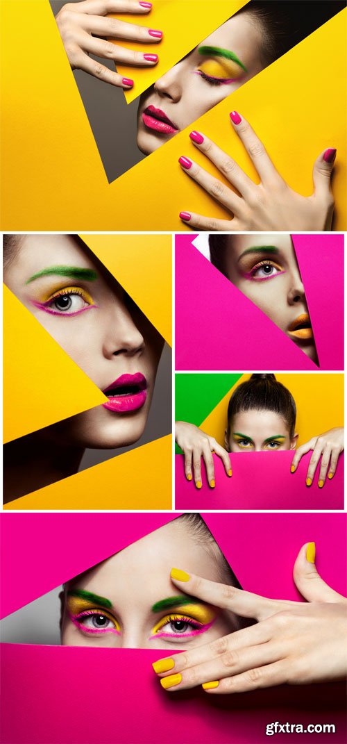 Fashion makeup - female creative stock photos Fashion makeup - female creative stock photos