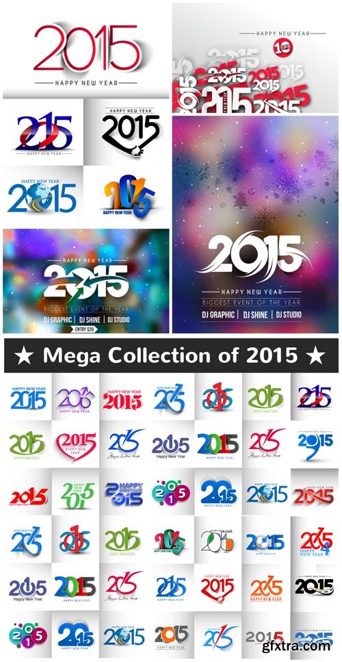 Collection of vector labels in 2015 Collection of vector labels in 2015