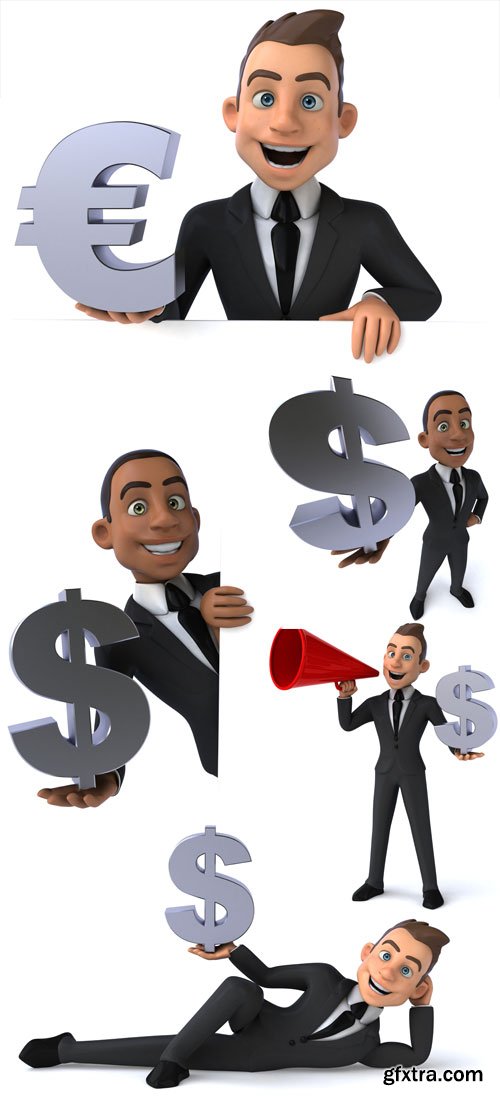 Men with monetary elements - stock photos Men with monetary elements - stock photos