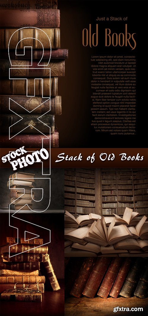 Stock Photo - Stack of Old Books