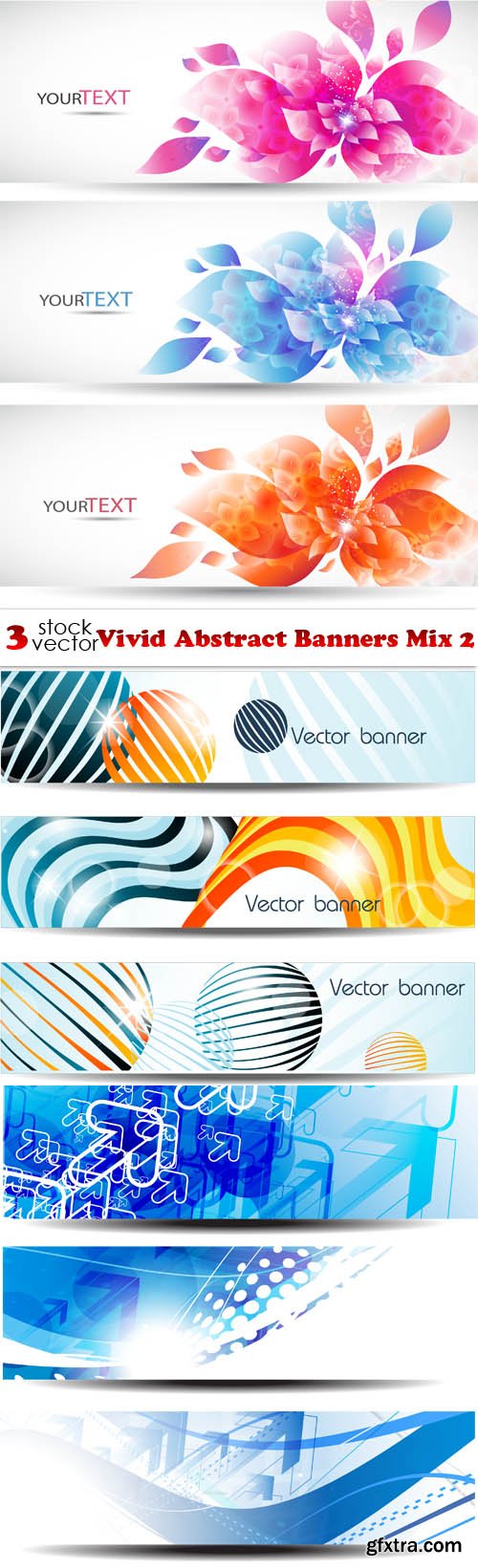 Vectors - Vivid Abstract Banners Mix 2