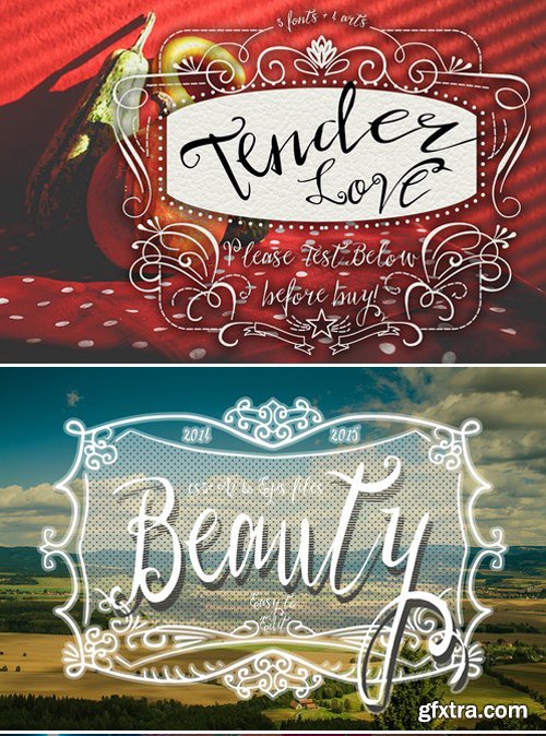 CM - Tender Love font + 4 arts CS3+