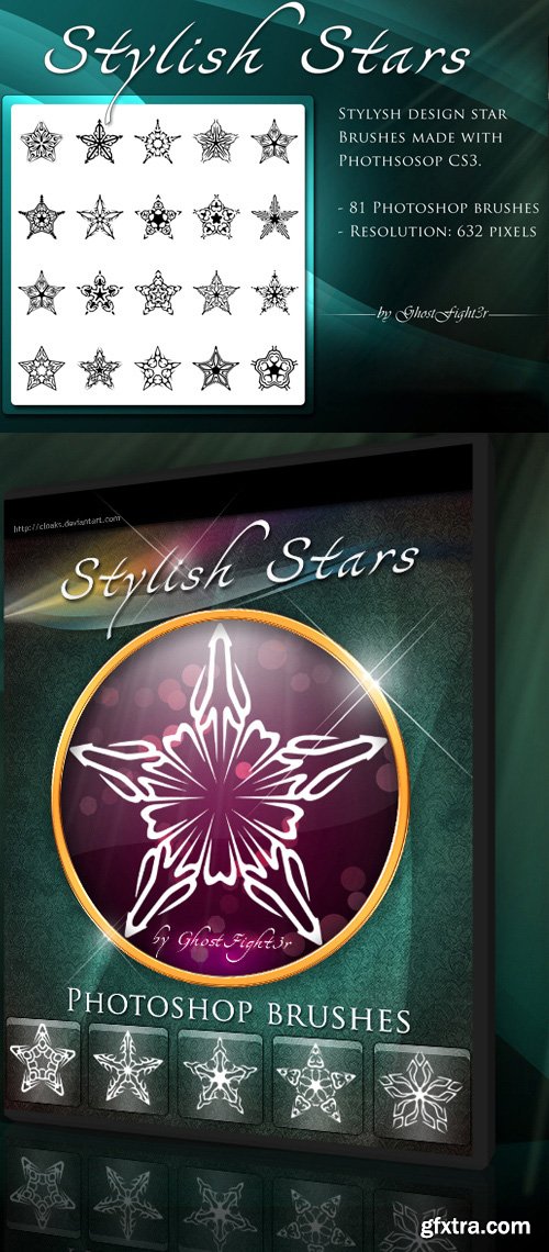 Photoshop Brushes - Stylish Stars
