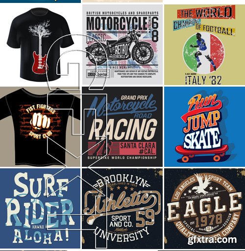 Stock Vectors - T-shirt 7, 25xEPS