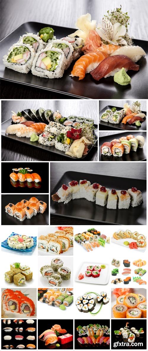 Sushi, oriental food - stock photos Sushi, oriental food - stock photos