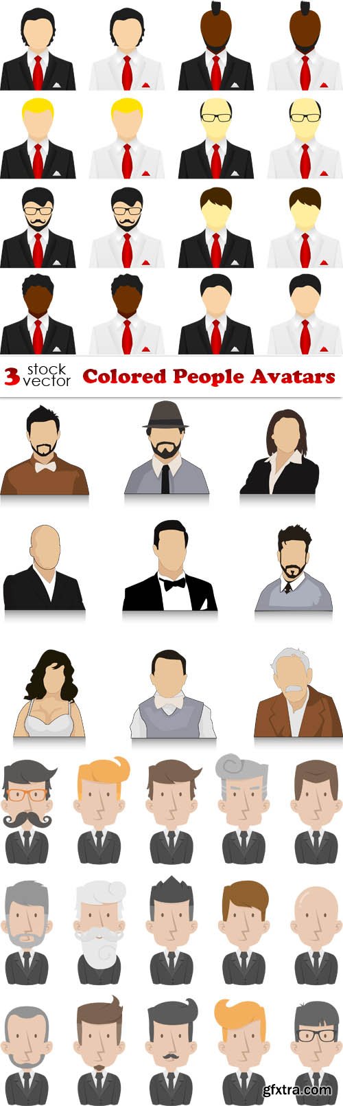 Vectors - Colored People Avatars