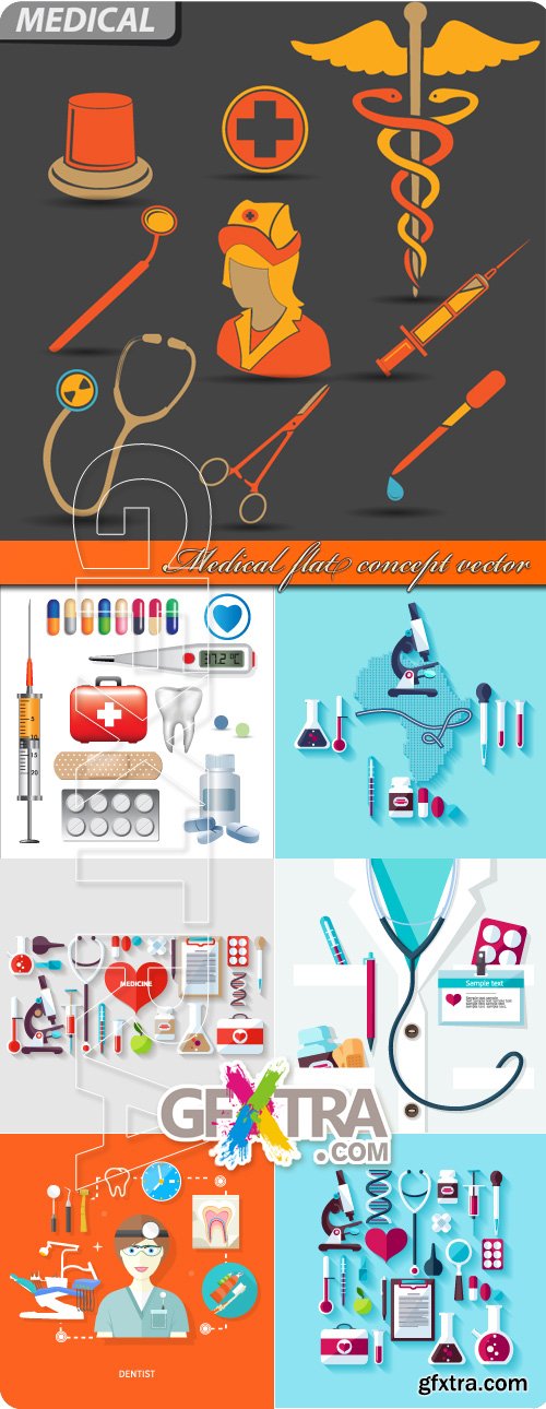 Medical flat concept vector