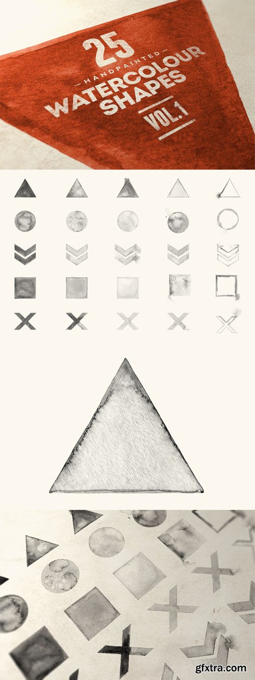 Watercolor Shapes V.1 - CM 13821 Watercolor Shapes V.1 - CM 13821