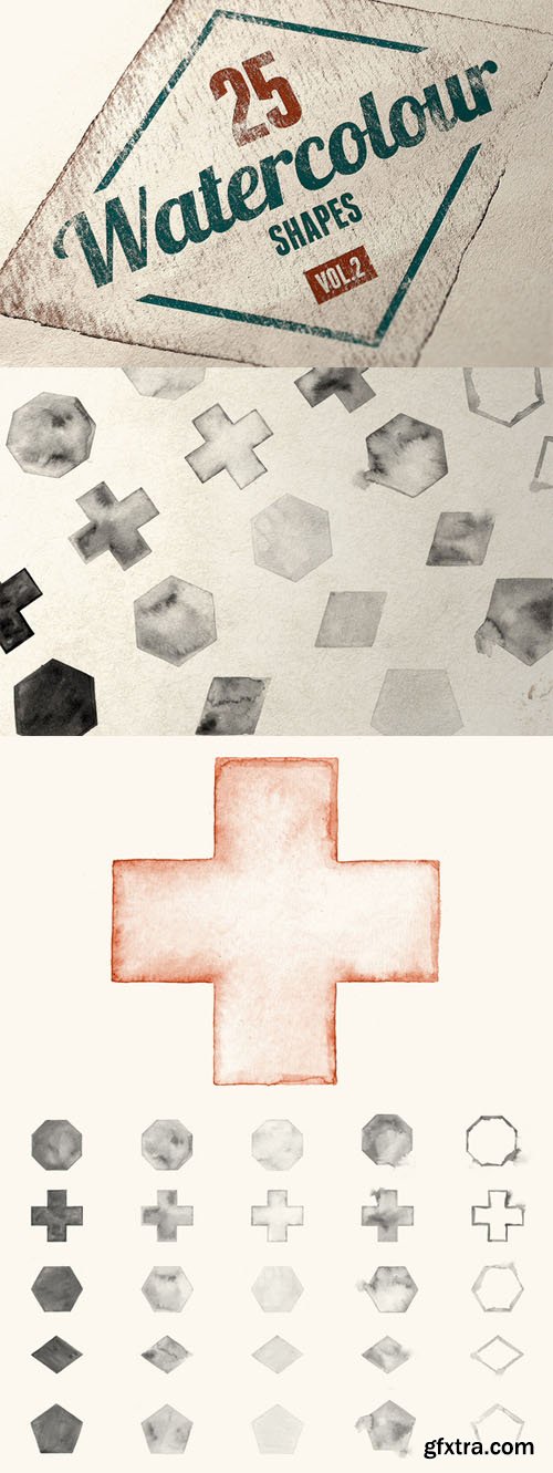 Watercolor Shapes V.2 - CM 13822 Watercolor Shapes V.2 - CM 13822