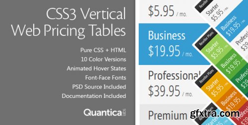 CodeCanyon - CSS3 Vertical Web Pricing Tables