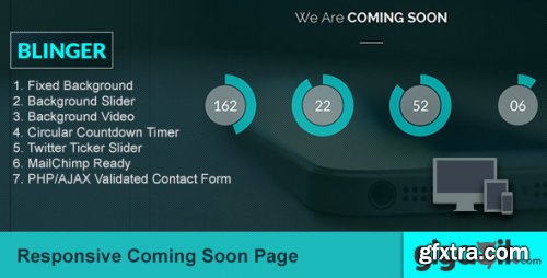 ThemeForest - Blinger - Responsive Coming Soon Page