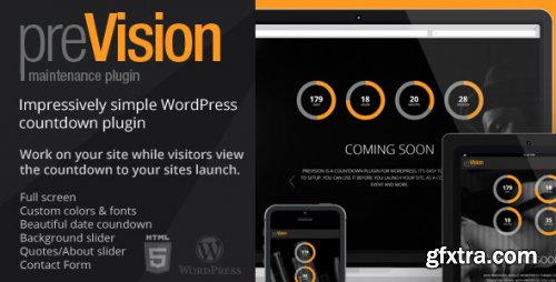 CodeCanyon - preVision Responsive WordPress Maintenance Plugin v1.33