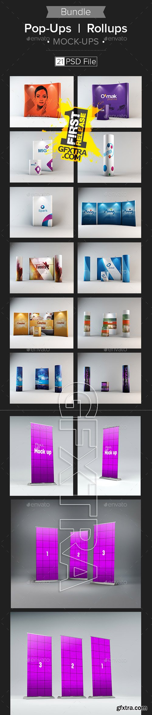 Graphicriver - Pop-Ups/Rollups Mock-up Bundle 9817443