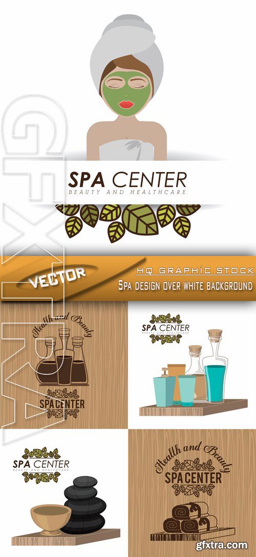 Stock Vector - Spa design over white background