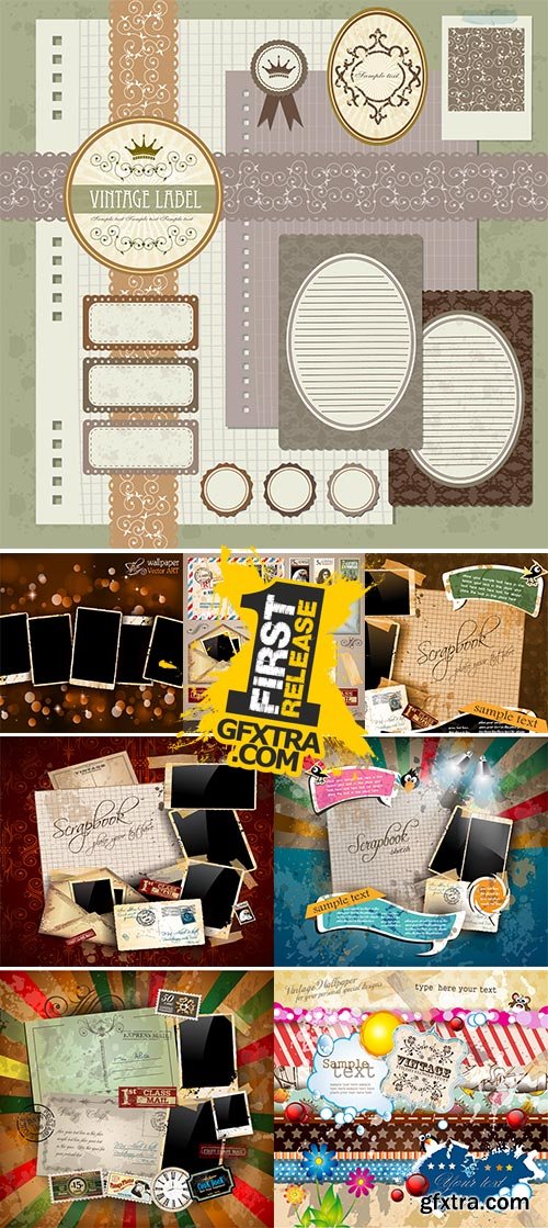 Stock vintage scrapbook element - my vintage letter set