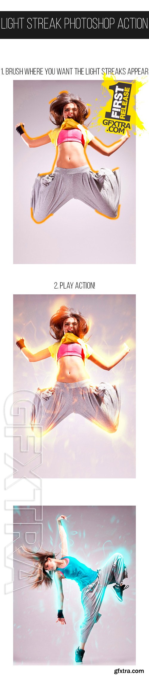 Graphicriver - Light Streak Photoshop Action 9804438