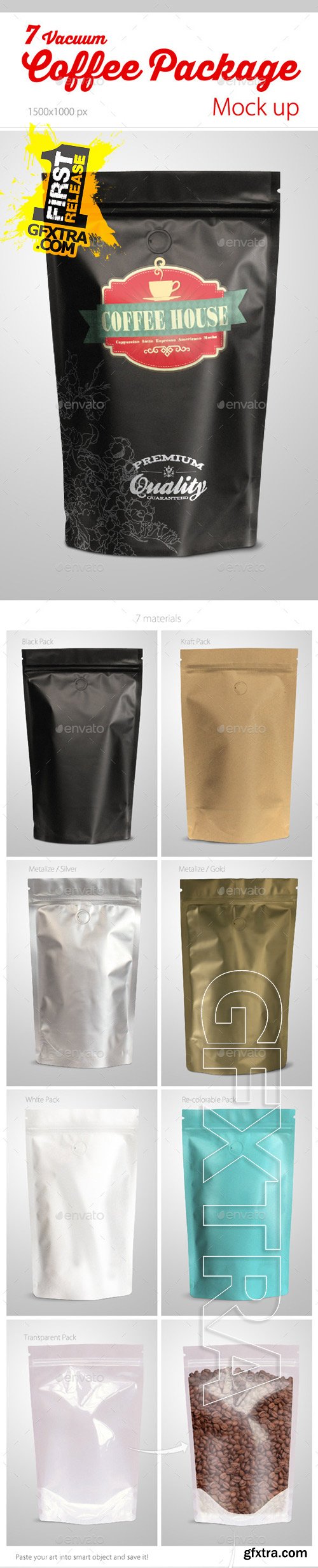 Graphicriver - Coffee Vacuum Package Mock-up 9848938
