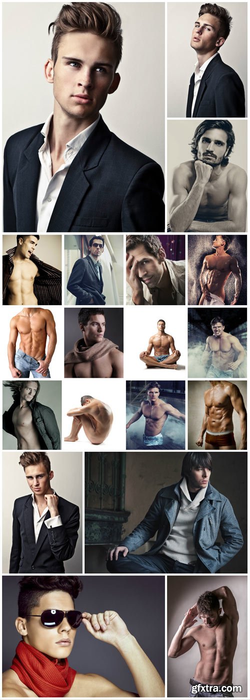 Stylish and fashionable men - stock photos Stylish and fashionable men - stock photos