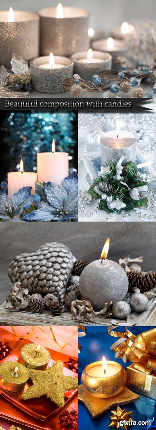 Beautiful composition with candles Beautiful composition with candles