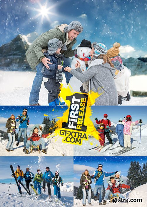 Stock Photos - Winter Family