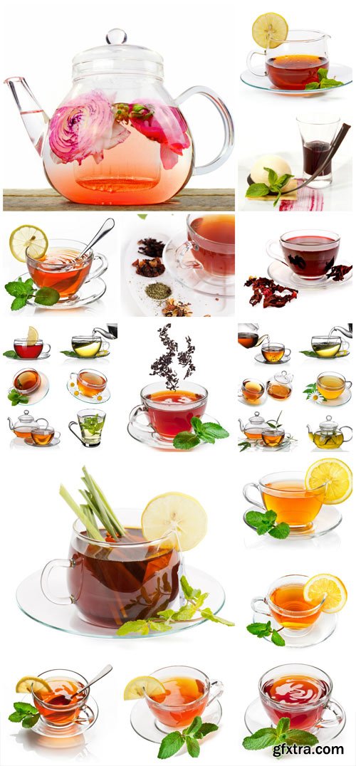 Tea, cup and teapot with tea - stock photos Tea, cup and teapot with tea - stock photos