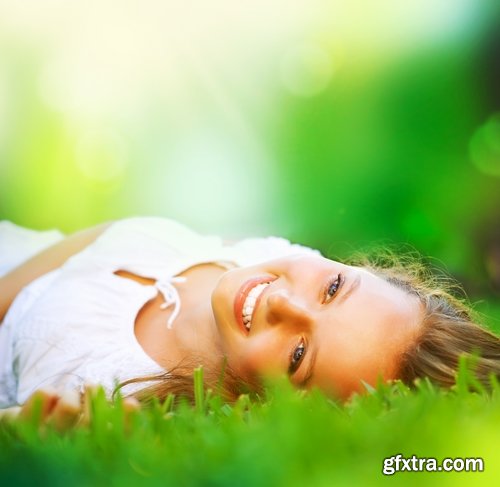 Happy people at the spring nature - 25 HQ Jpg