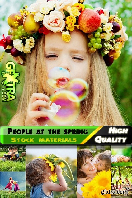 Happy people at the spring nature - 25 HQ Jpg