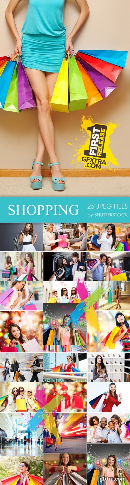 Shopping, People with Shopping Bags 25xJPG