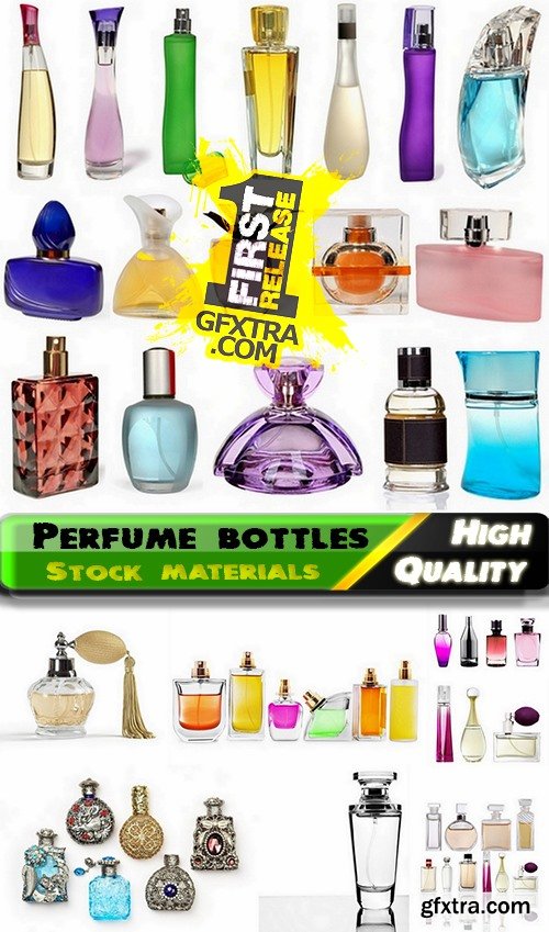 Perfume bottle isolated on white Stock images - 25 HQ Jpg