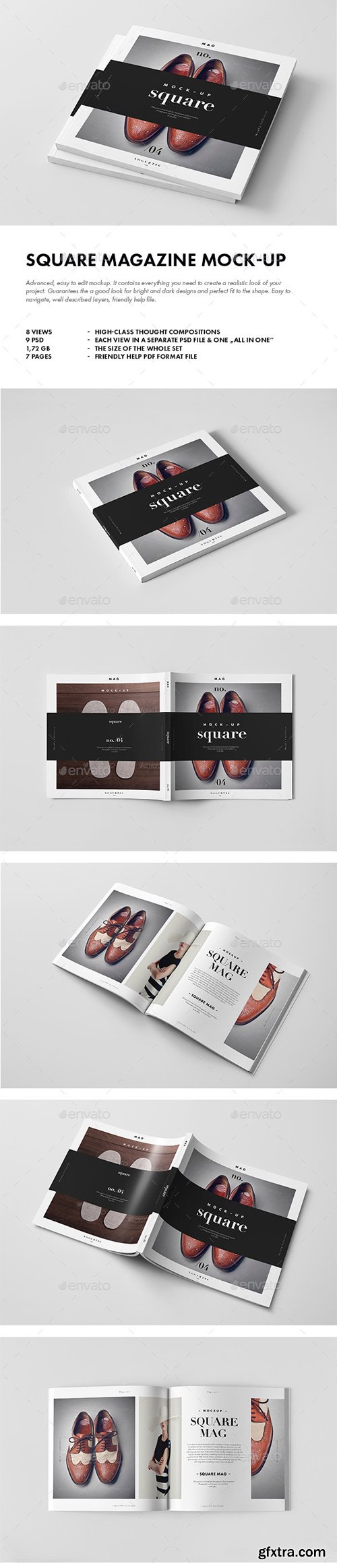Graphicriver - Square Magazine / Brochure Mock-up 9877732