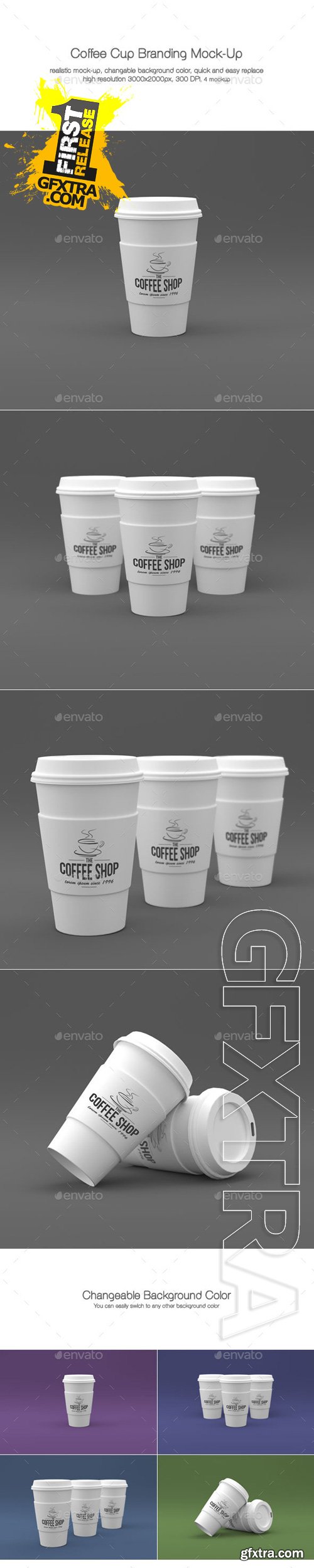 Graphicriver - Coffee Cup Branding Mock-Ups 9870023