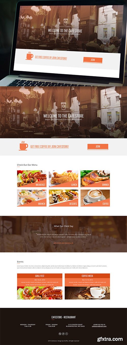 PSD Web Template - Cafestore - Creative Food Web Theme PSD Web Template - Cafestore - Creative Food Web Theme