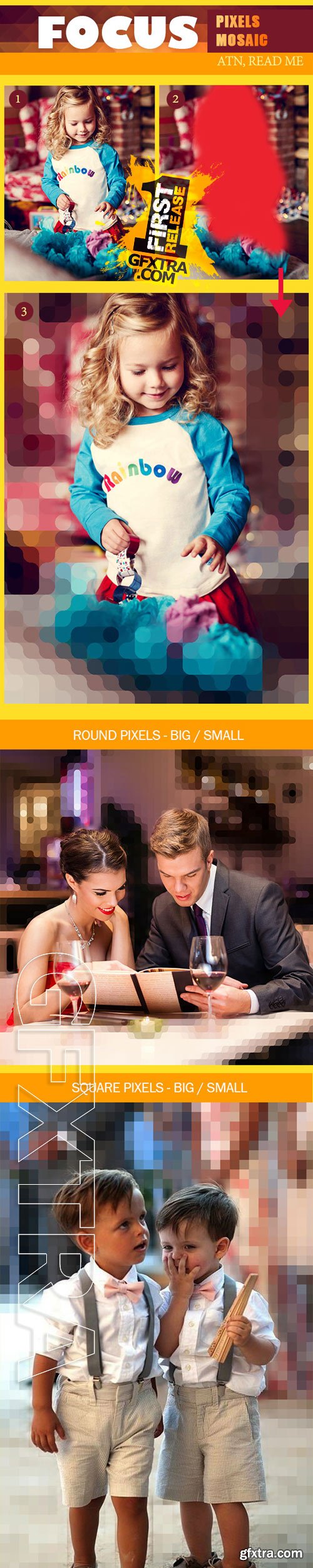 Graphicriver - Focus With Pixels Mosaic Effect Actions 9869699