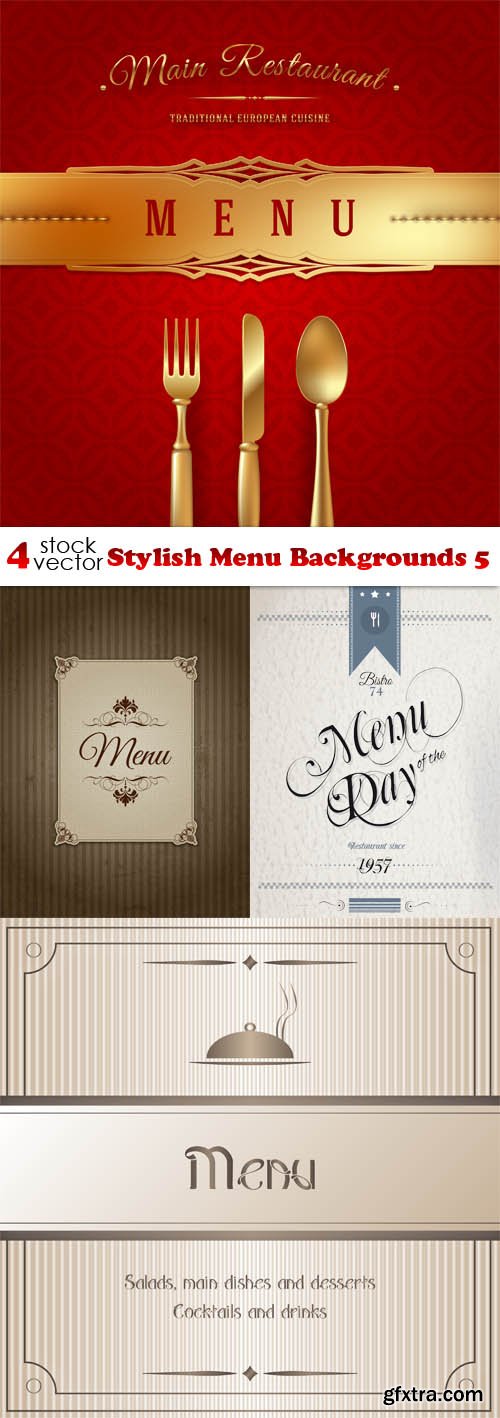 Vectors - Stylish Menu Backgrounds 5