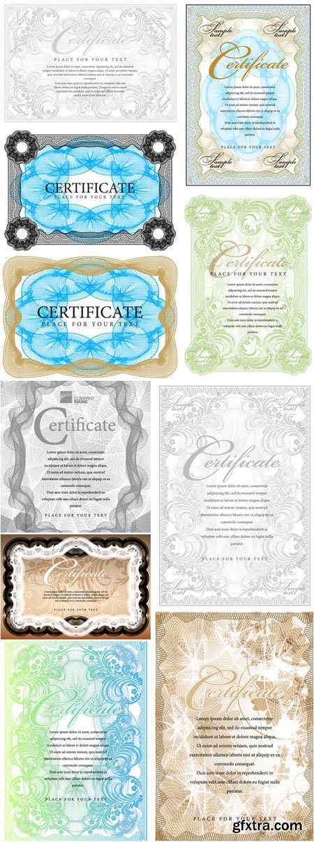 Certificate and Diplomas Designs Vector Certificate and Diplomas Designs Vector
