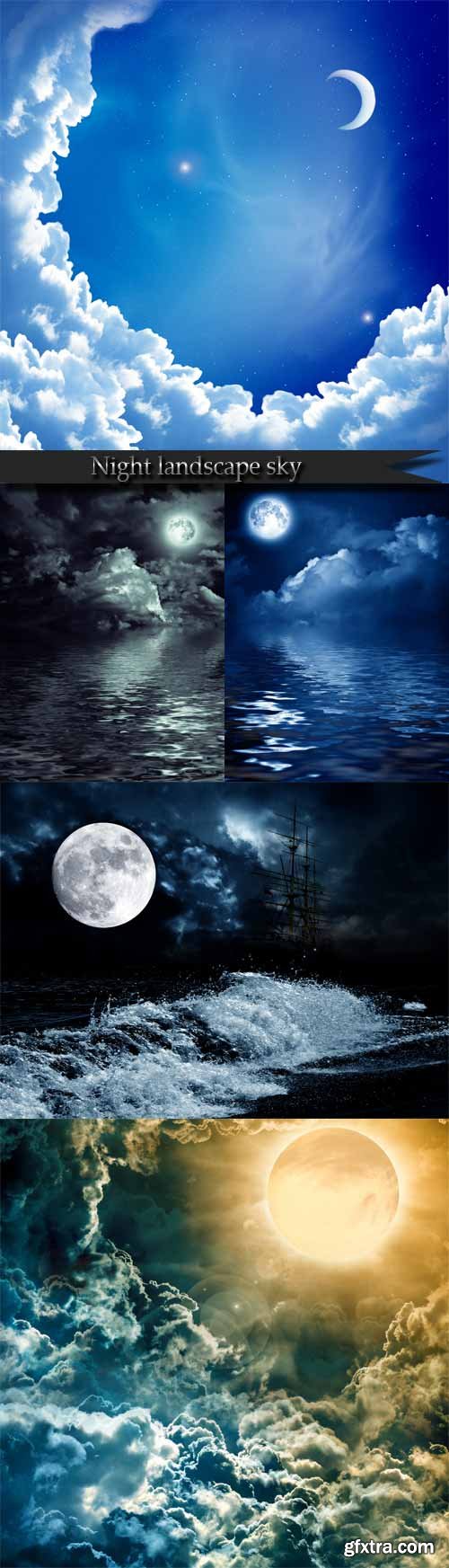 Night landscape sky Night landscape sky