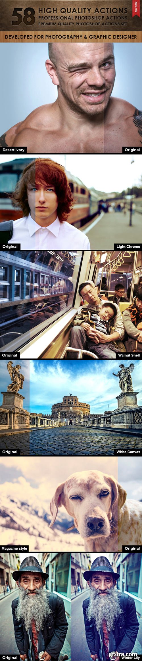 Graphicriver - 58 High Quality Actions 9852755